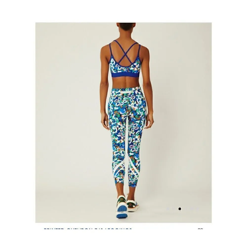 Tory  Burch sport Printed Chevron  leggings